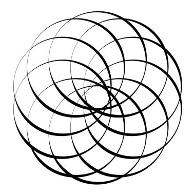 Soyut geometrik, dairesel şekil ögesi