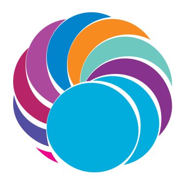 Soyut geometrik, dairesel şekil ögesi