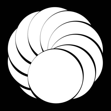 Soyut geometrik, dairesel şekil ögesi