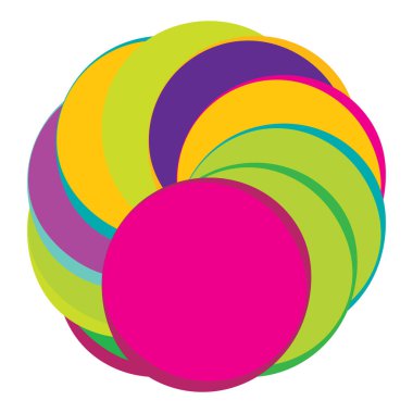 Soyut geometrik, dairesel şekil ögesi