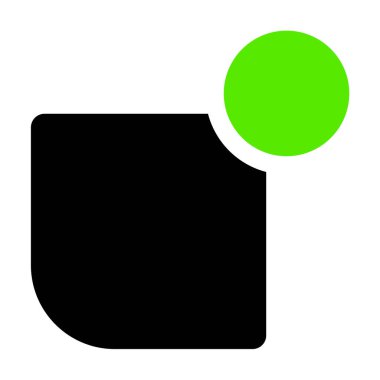 Kare ve daire genel logosu, soyut geometrik simge tasarımı