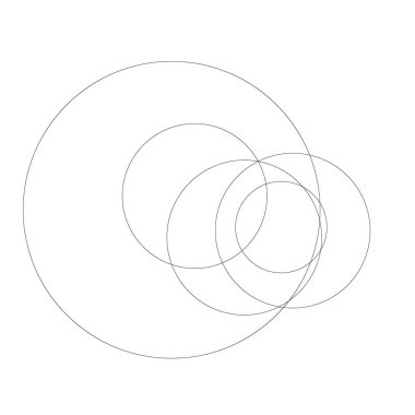 Rastgele çakışan ovaller, elipsler soyut geometrik öge