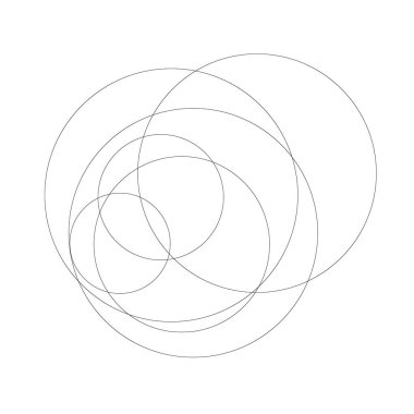 Rastgele çakışan ovaller, elipsler soyut geometrik öge