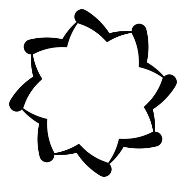 Soyut geometrik, dairesel mandala, motif, simge tasarım ögesi