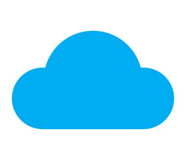 Bulut sembolü, bulut hesaplama / teknoloji ve hava durumu temaları için simge şekli