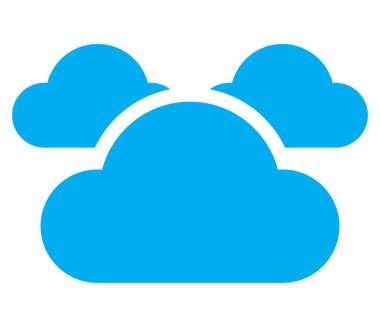 Bulut sembolü, bulut hesaplama / teknoloji ve hava durumu temaları için simge şekli