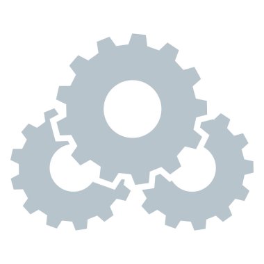 Çarklar, çark, dişli simgesi, tamir, teknoloji, mühendislik, bakım ve ilgili kavramların sembolü