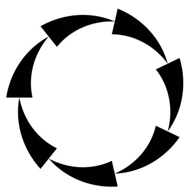 Soyut çember, halka geometrik şekil element vektör çizimi