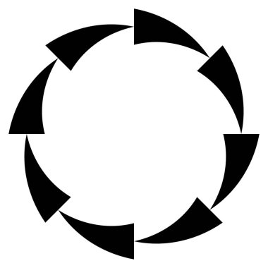 Soyut çember, halka geometrik şekil element vektör çizimi