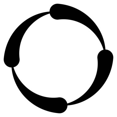 Soyut çember, halka geometrik şekil element vektör çizimi