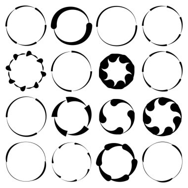 Soyut çember, halka geometrik şekil element vektör çizimi