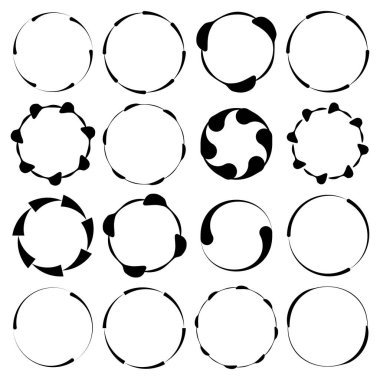 Soyut çember, halka geometrik şekil element vektör çizimi