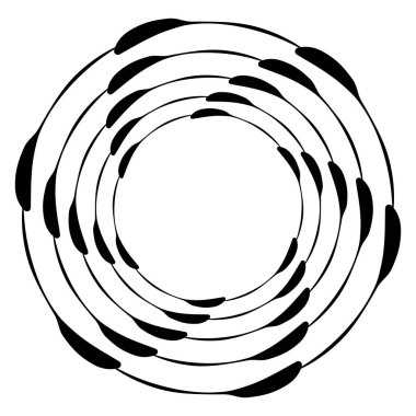 Soyut çember, halka geometrik şekil element vektör çizimi