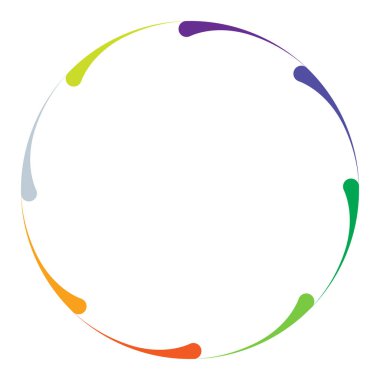 Soyut çember, halka geometrik şekil element vektör çizimi