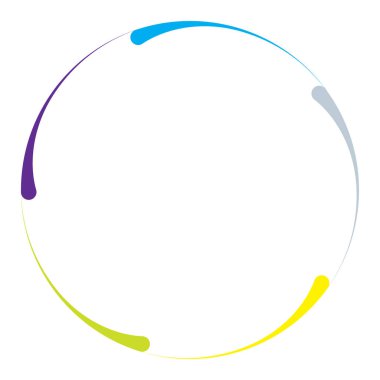 Soyut çember, halka geometrik şekil element vektör çizimi