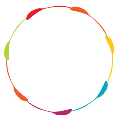 Soyut çember, halka geometrik şekil element vektör çizimi