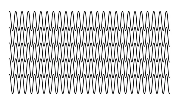 Wellenförmige Zick Zack Linien Streifendesign Element — Stockvektor