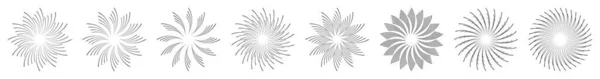 Скрученный Спиральный Радиальный Абстрактный Элемент Кружится Кружится Векторная Иллюстрация Клип — стоковый вектор
