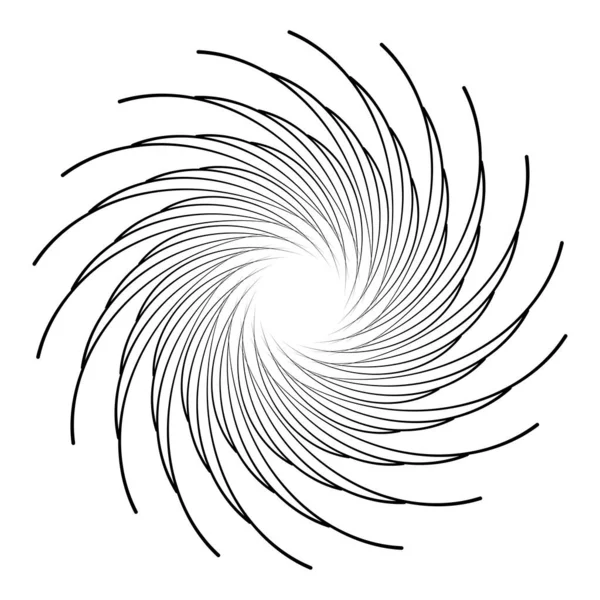 Twisted Spiral Radial Abstract Element Swirl Twirl — Archivo Imágenes Vectoriales