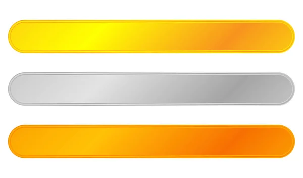 Gold Silber Bronzemedaille Plakette Edelmetall Knopfform Element — Stockvektor