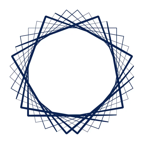 Circular Radial Motif Abstract Mandala Icon — Image vectorielle