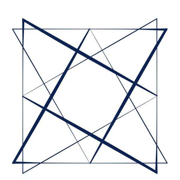 Circular Radial Motif Abstract Mandala Icon — Stock Vector