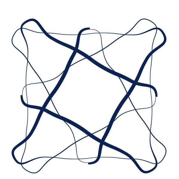 Kreisförmiges Radiales Motiv Abstraktes Mandala Symbol — Stockvektor