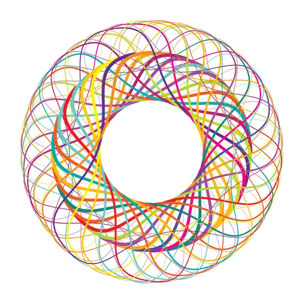 Motif Circulaire Radial Icône Mandala Abstrait — Image vectorielle