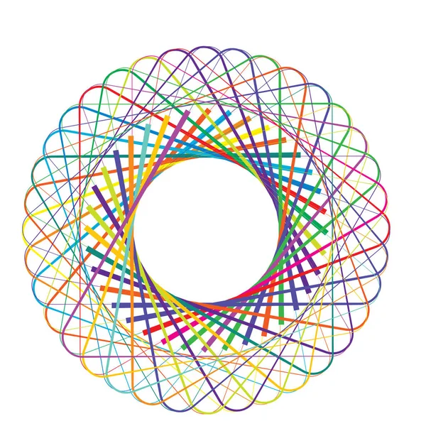 Dairesel Radyal Motif Soyut Mandala Simgesi — Stok Vektör