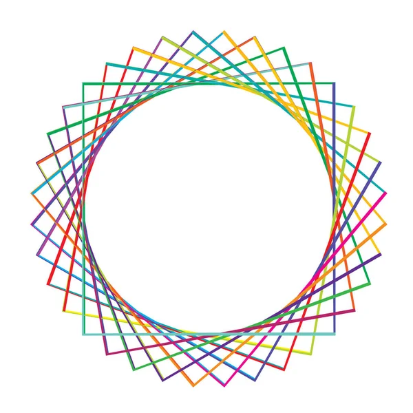 Kreisförmiges Radiales Motiv Abstraktes Mandala Symbol — Stockvektor