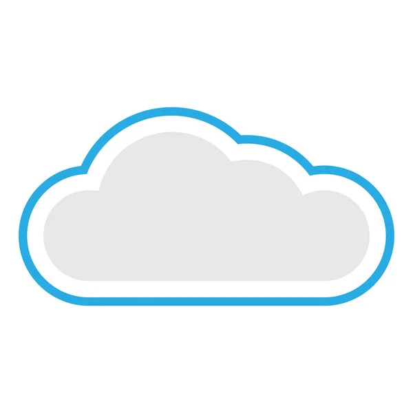 Cloud Symbol Icon Shape Cloud Computing Technology Weather Theme — 스톡 벡터