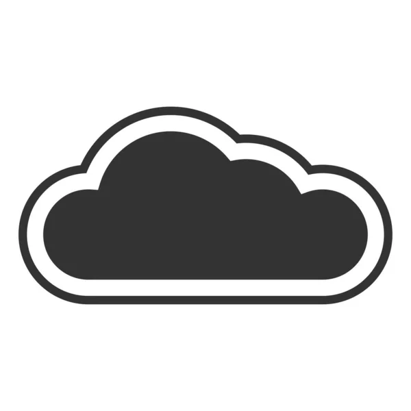 Cloud Symbol Icon Shape Cloud Computing Technology Weather Theme — Stock Vector