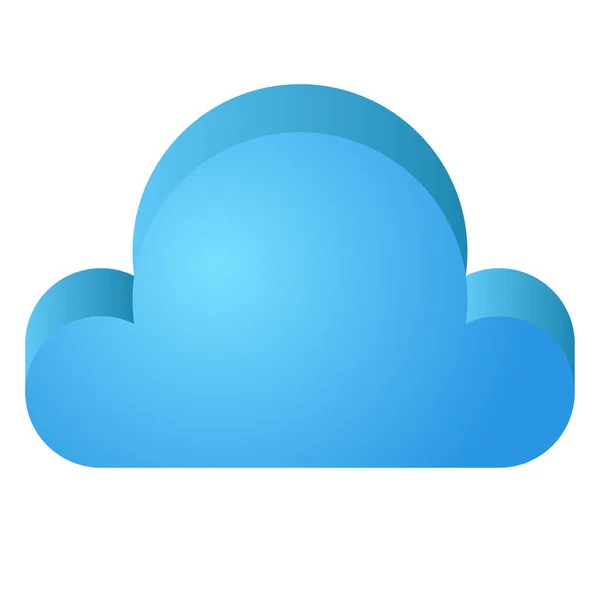 Cloud Symbol Symbolform Für Cloud Computing Technologie Oder Wetterthema — Stockvektor