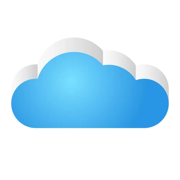 Cloud Symbol Icon Shape Cloud Computing Technology Weather Theme — 스톡 벡터