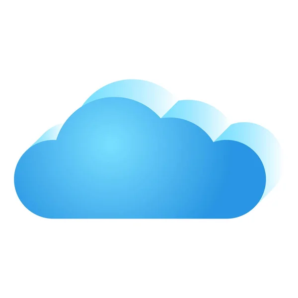 Symbole Cloud Forme Icône Pour Cloud Computing Technologie Thème Météo — Image vectorielle