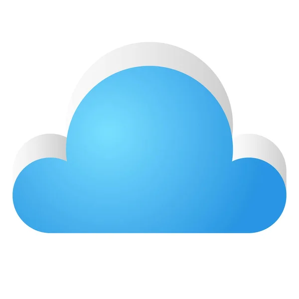 云符号 云计算图标形状 技术或天气主题 — 图库矢量图片