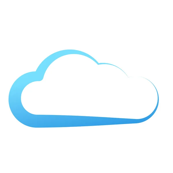 Cloud Symbol Icon Shape Cloud Computing Technology Weather Theme — Vector de stock