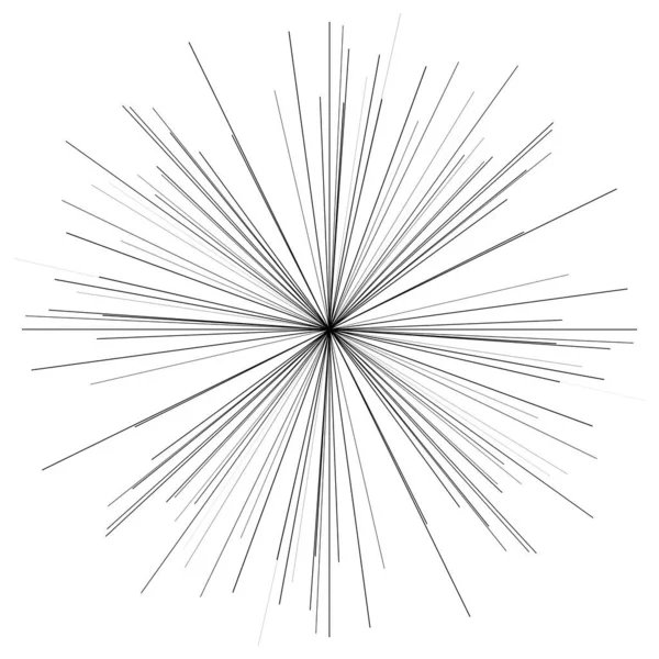 Random Radial Radiating Lines Starburst Shape Element — Image vectorielle