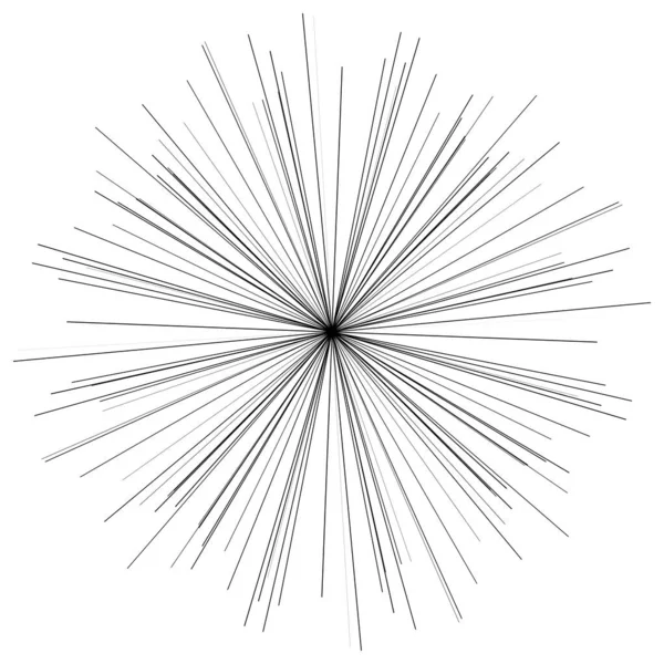 Random Radial Radiating Lines Starburst Shape Element – stockvektor