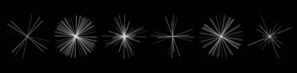 Random Radial Radiating Lines Starburst Shape Element Stock Vector Illustration — Archivo Imágenes Vectoriales