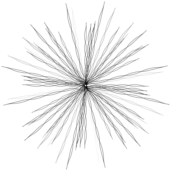 随机径向 辐射线星暴形元件 — 图库矢量图片