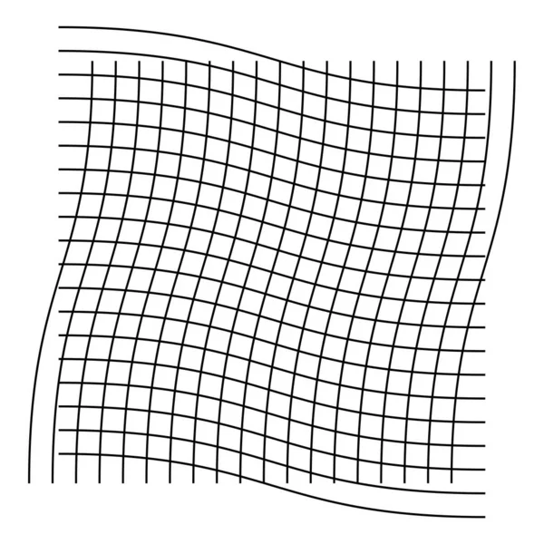 Rejilla Geométrica Malla Con Irregulares Ondulado Ondulante Zigzag Líneas Vector — Archivo Imágenes Vectoriales