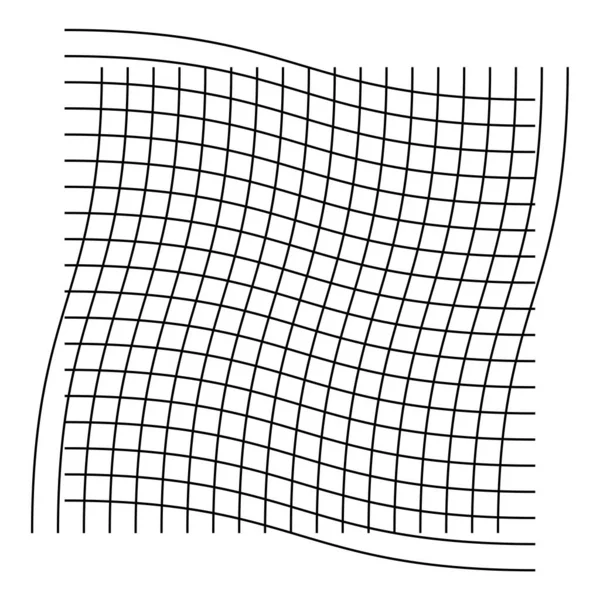 Geometric Grid Mesh Irregular Wavy Waving Zigzag Lines Vector Illustration — ストックベクタ