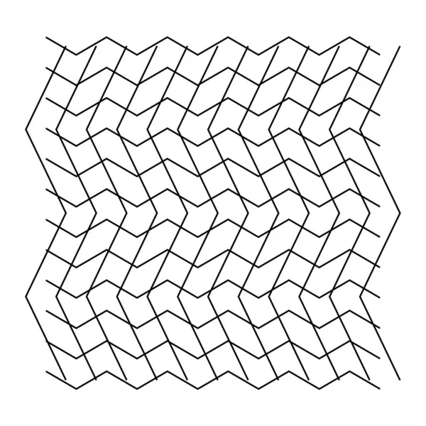 Geometric Grid Mesh Irregular Wavy Waving Zigzag Lines Vector Illustration — Vector de stock