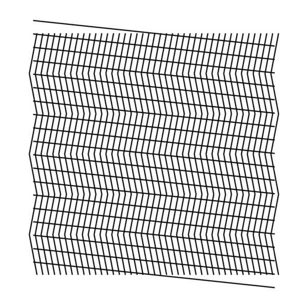 Grade Geométrica Malha Com Ondulado Irregular Ondulando Ziguezague Linhas Ilustração — Vetor de Stock