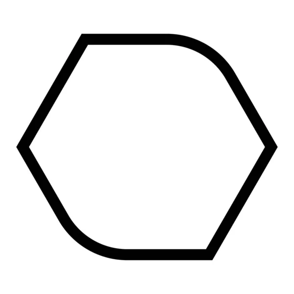 Polygonform Element Mit Abgerundeten Ecken — Stockvektor