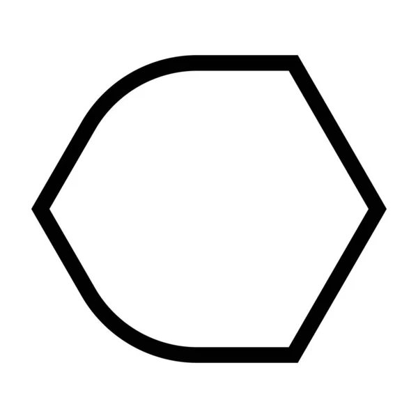 Σχήμα Πολυγώνου Στοιχείο Στρογγυλεμένες Γωνίες — Διανυσματικό Αρχείο