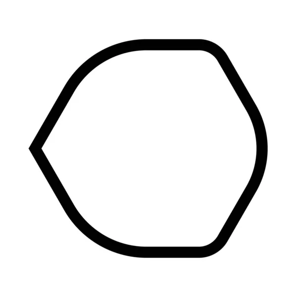 Σχήμα Πολυγώνου Στοιχείο Στρογγυλεμένες Γωνίες — Διανυσματικό Αρχείο