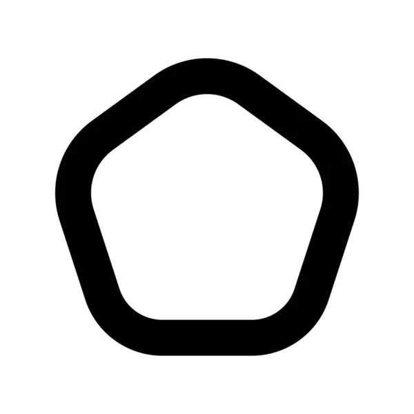 Форма Багатокутника Елемент Закругленими Кутами — стоковий вектор