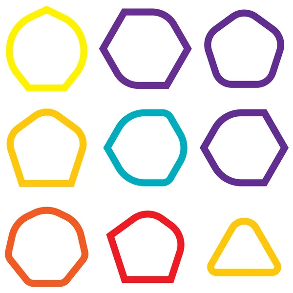 Forme Polygonale Élément Aux Coins Arrondis — Image vectorielle
